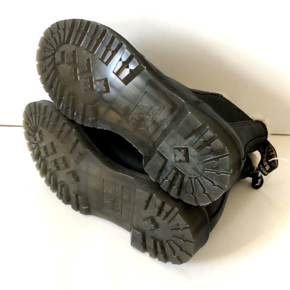 NEW Dr. Martens Women's Faux Fur Lined Chelsea Boots in Black Size 6 #92 - Picture 6 of 7